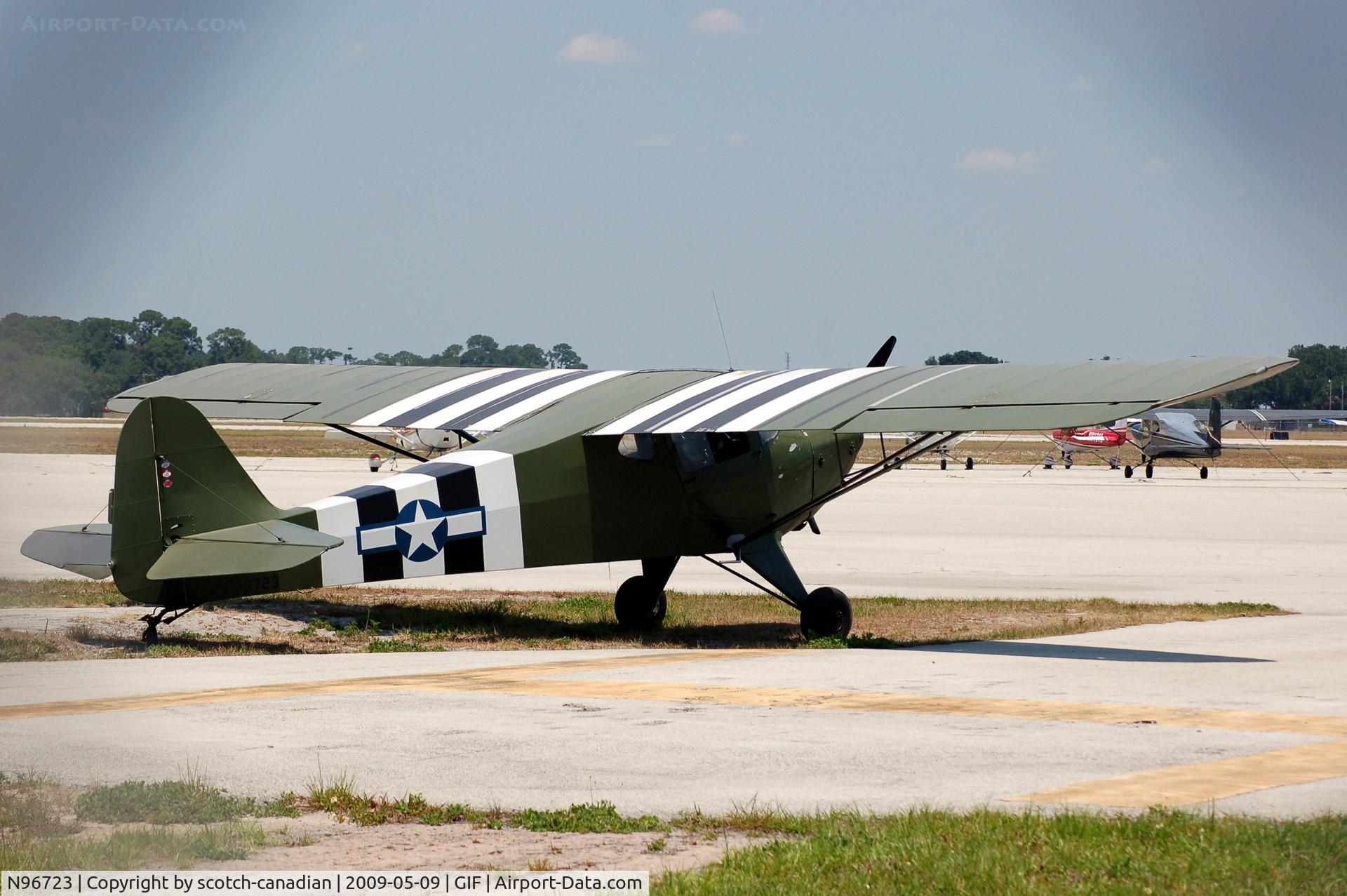 N96723, 1946 Taylorcraft BC12-D C/N 9023, Taylorcraft BC12-D No. 96723 at Gilbert Airport, Winter Haven, FL