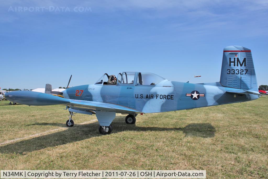N34MK, 1953 Beech A45 C/N G-88, 1953 Beech A45, c/n: G-88 ex USAF 53-3327
at 2011 Oshkosh