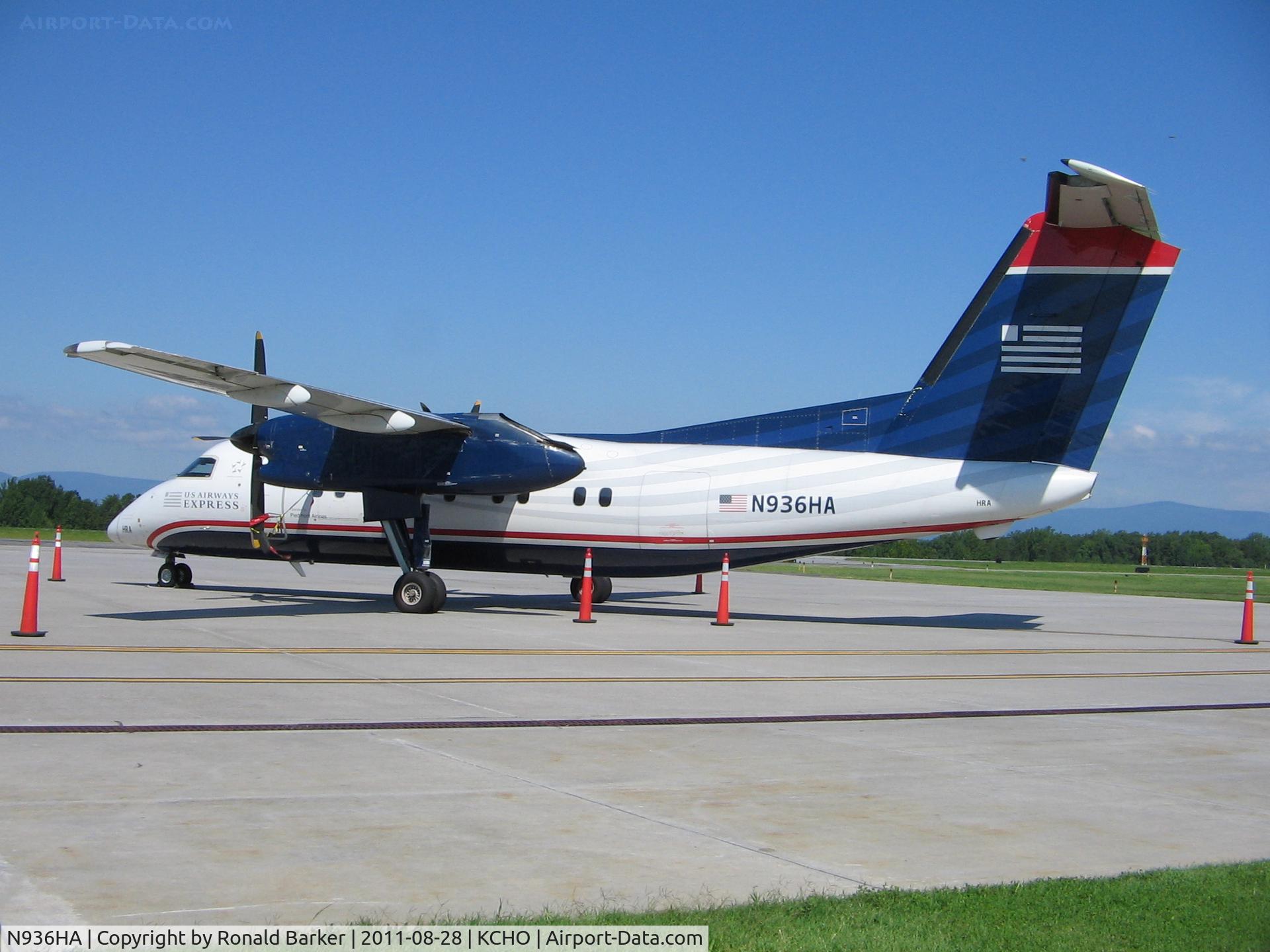 N936HA, Boeing DHC-8-102 C/N 145, CHO, VA