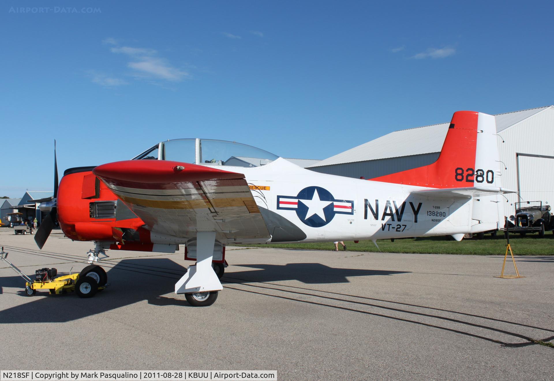 N218SF, 1955 North American T-28B Trojan C/N 200-351 (138280), North American T-28B