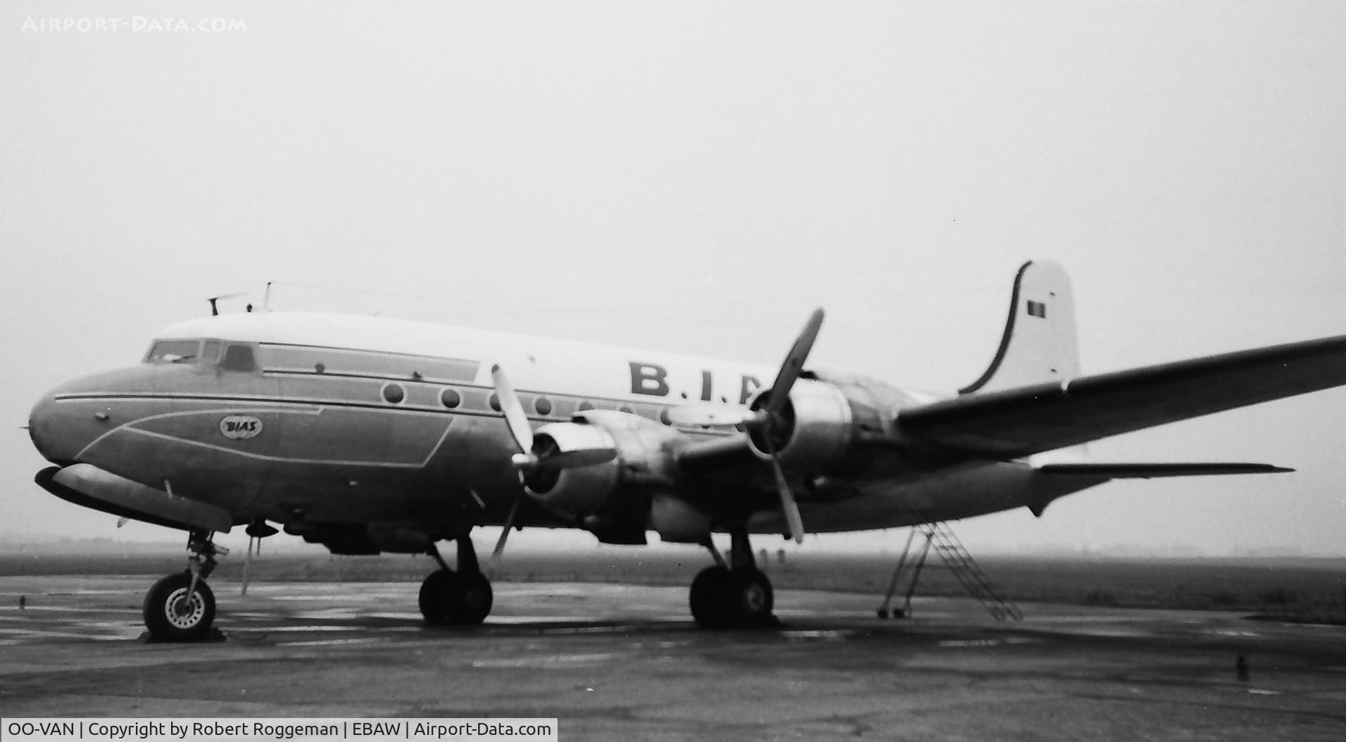 OO-VAN, 1942 Douglas C-54B Skymaster C/N 10452, Late 1950's.BIAS.