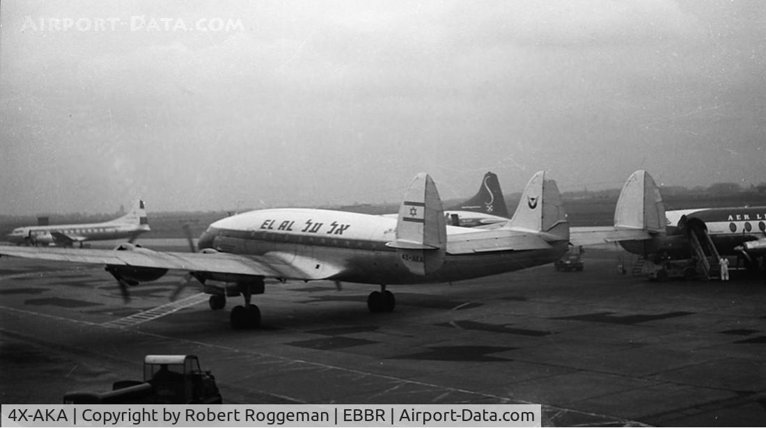 4X-AKA, 1945 Lockheed L-149-39-10 Constellation C/N 1965, MELSBROEK.Late 1950's.Built as C-69 43-10313 model 049refurbished as a L-149 for EL AL.