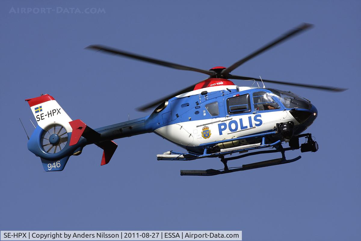 SE-HPX, 2002 Eurocopter EC-135P-2+ C/N 0240, On final approach for ramp L.