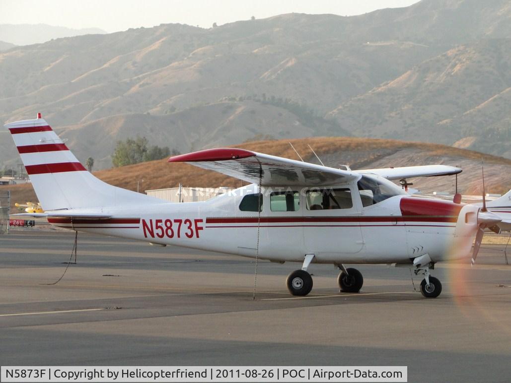 N5873F, 1967 Cessna 210G Centurion C/N 21058873, Parked in transient parking