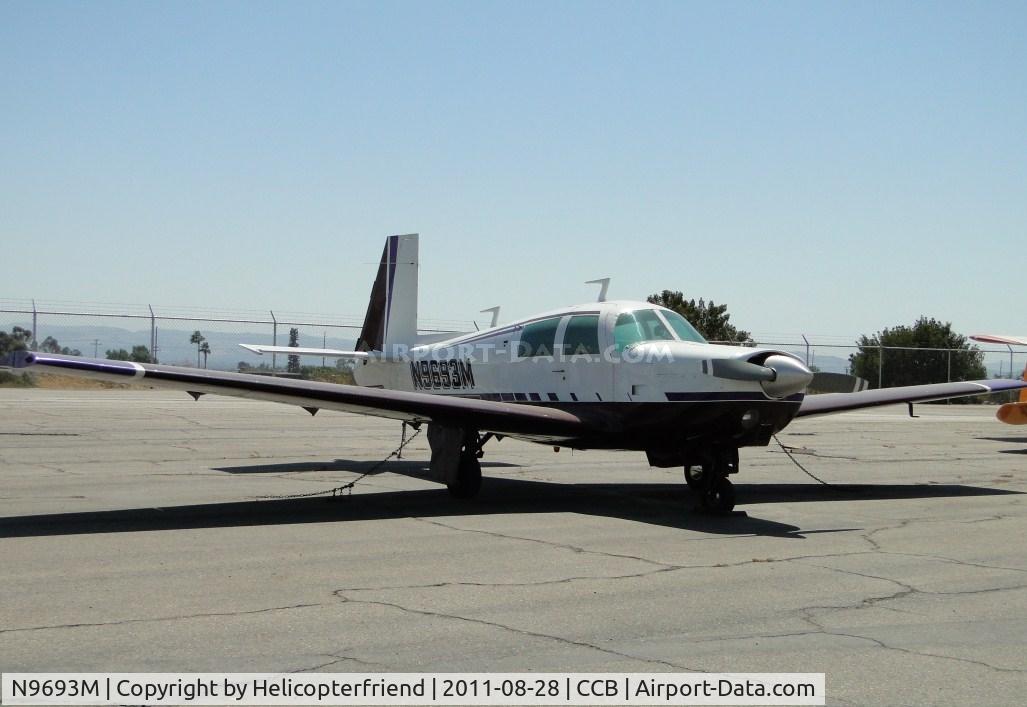 N9693M, 1967 Mooney M20C Ranger C/N 670029, Parked in Foothill Sales & Service area