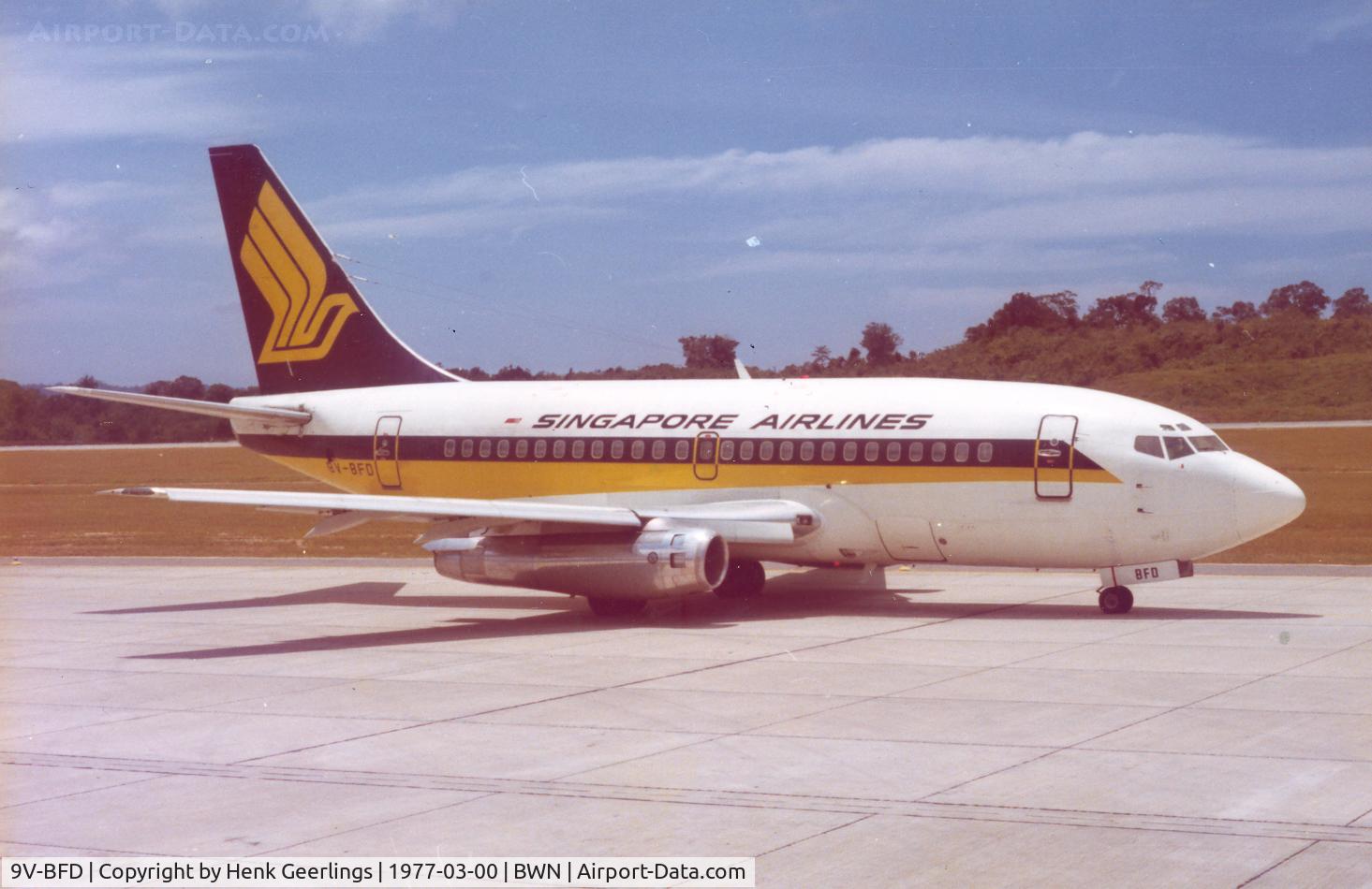 9V-BFD, 1969 Boeing 737-112 C/N 19768, Singapore Airlines