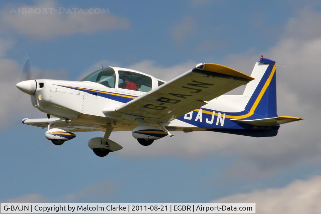 G-BAJN, 1972 American Aviation AA-5 Traveler C/N AA5-0259, Grumman American AA-5 Traveler at Breighton Airfield's Summer Fly-In, August 2011.