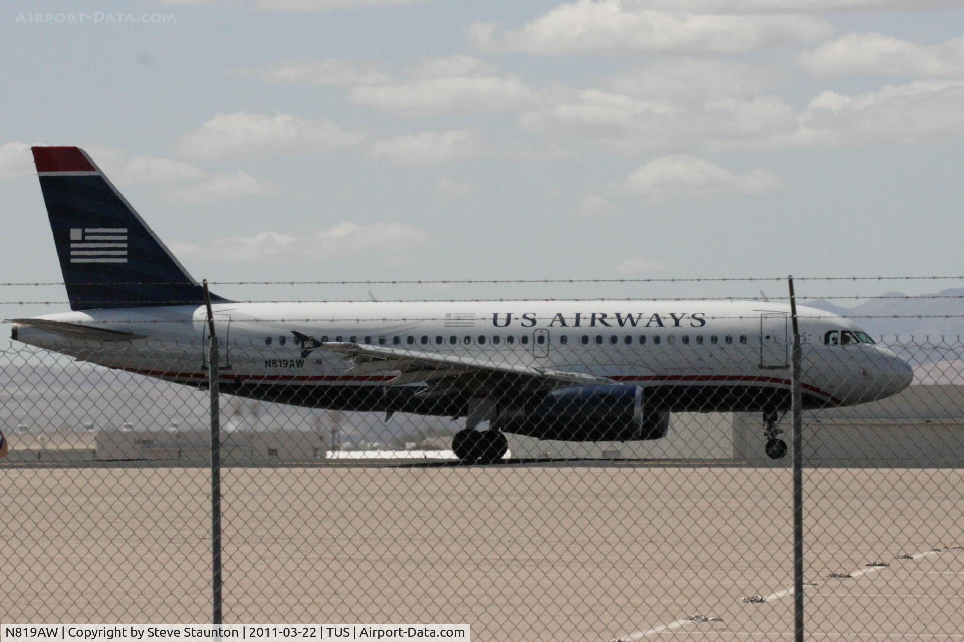 N819AW, 2000 Airbus A319-132 C/N 1395, Taken at Tucson International Airport, in March 2011 whilst on an Aeroprint Aviation tour
