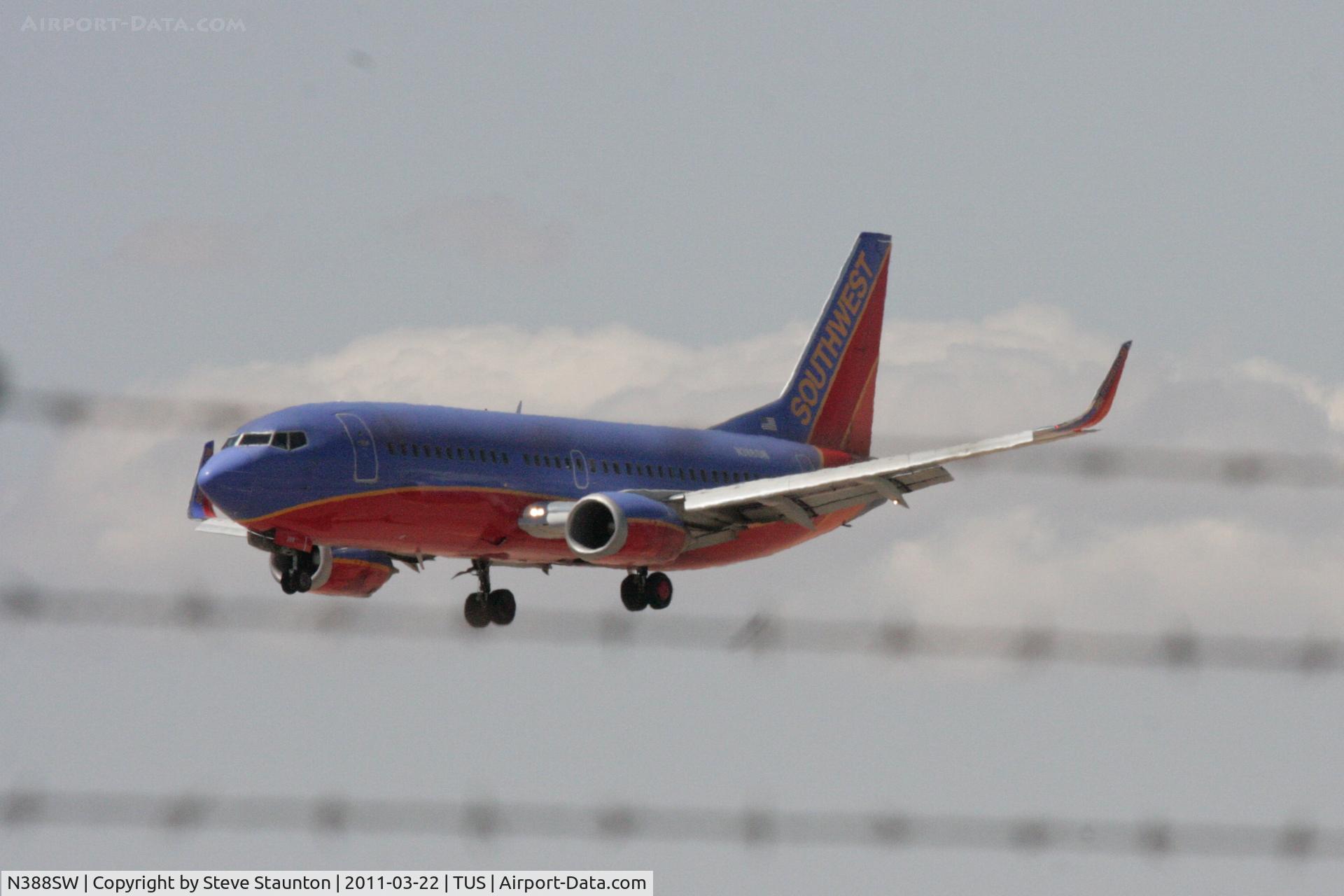 N388SW, 1994 Boeing 737-3H4 C/N 26591, Taken at Tucson International Airport, in March 2011 whilst on an Aeroprint Aviation tour