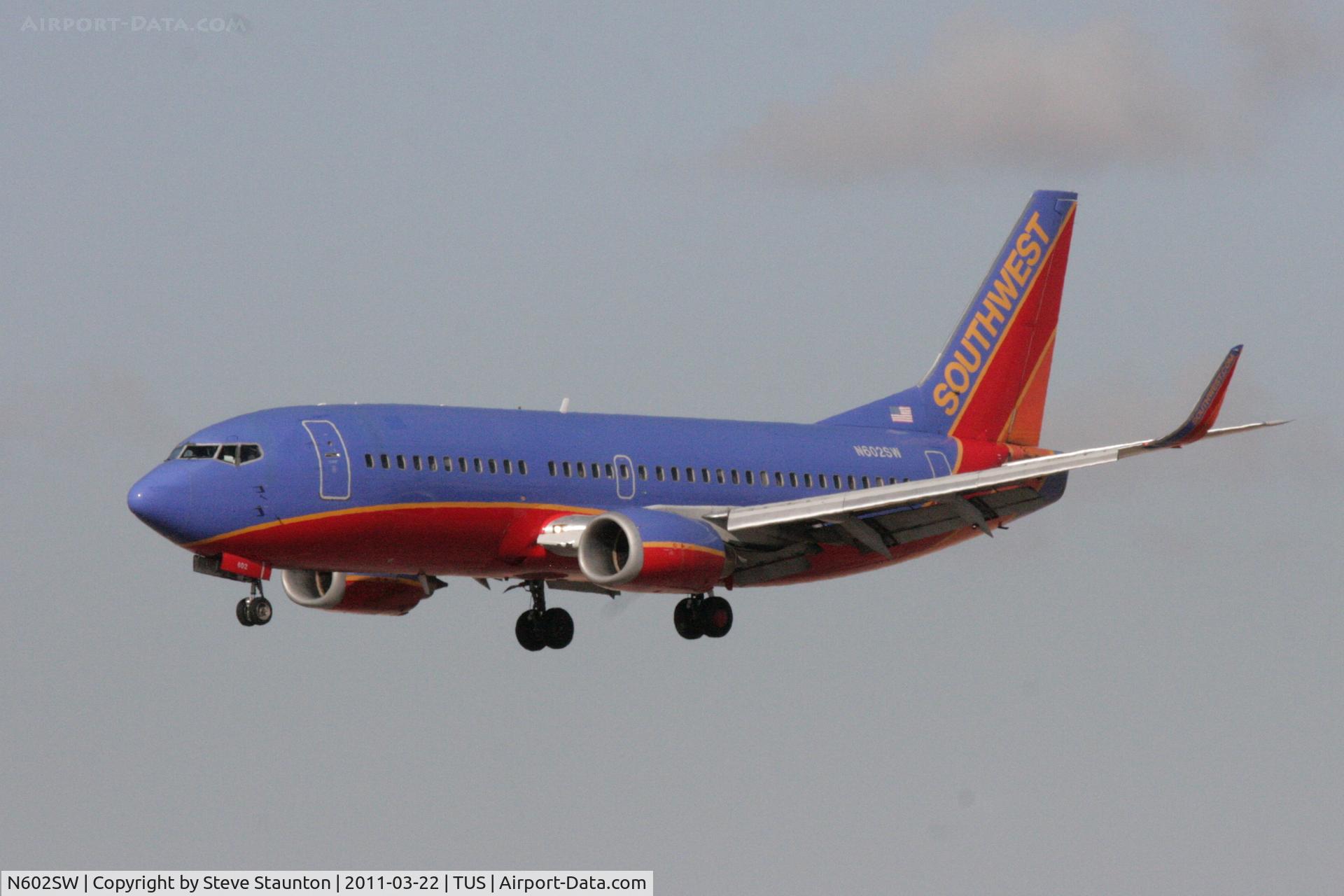 N602SW, 1995 Boeing 737-3H4 C/N 27953, Taken at Tucson International Airport, in March 2011 whilst on an Aeroprint Aviation tour