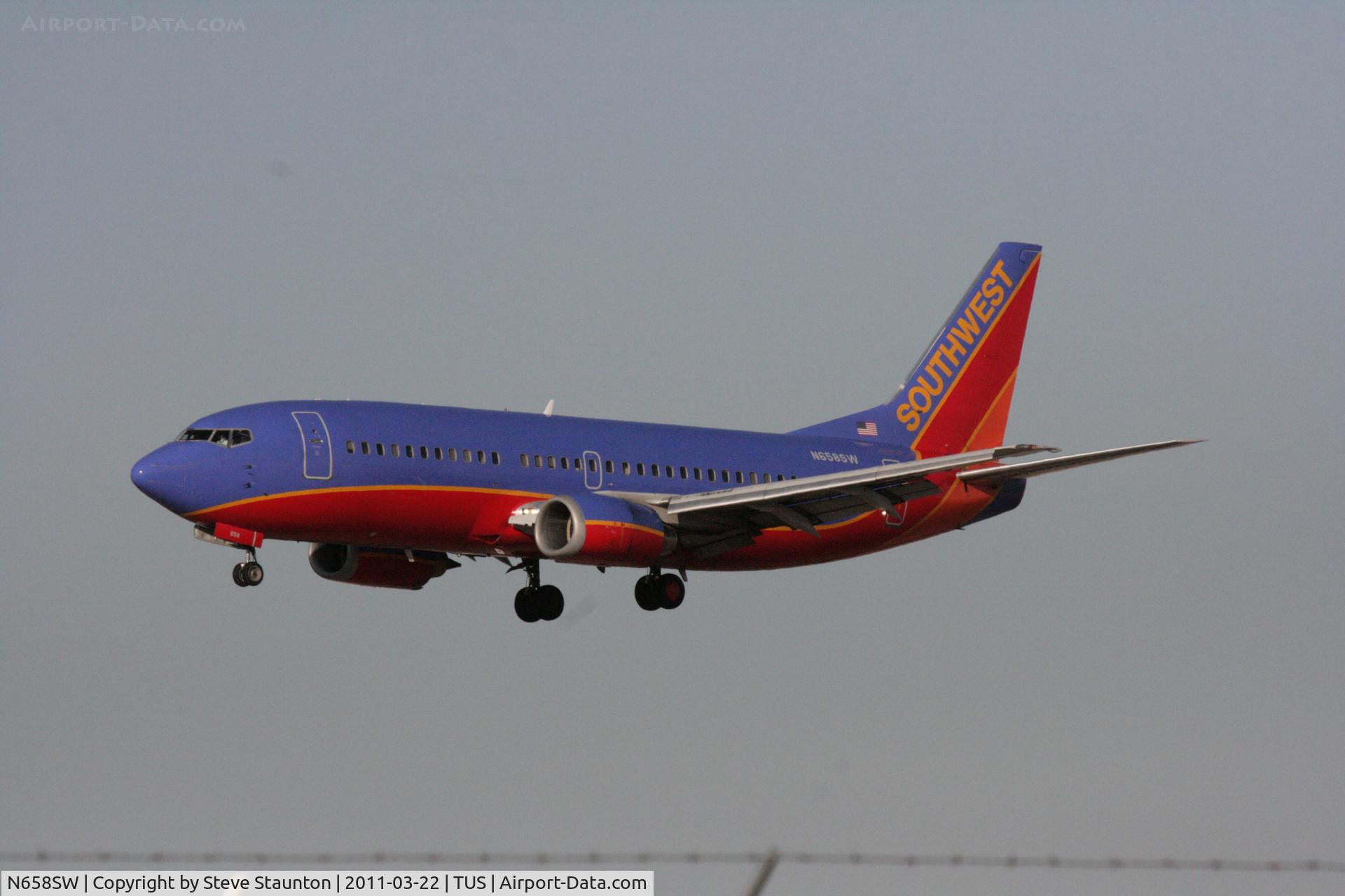 N658SW, 1985 Boeing 737-3L9 C/N 23332, Taken at Tucson International Airport, in March 2011 whilst on an Aeroprint Aviation tour