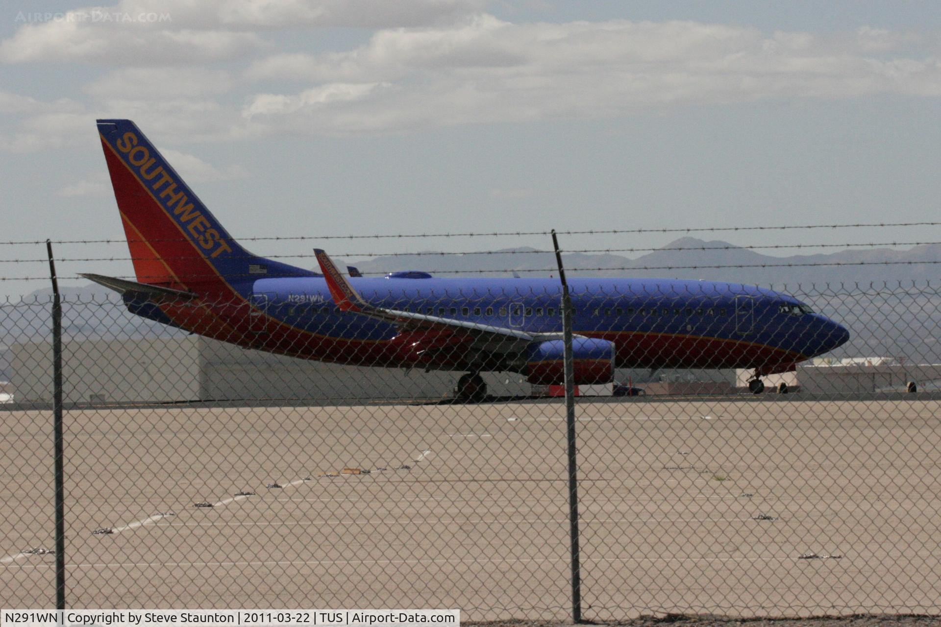 N291WN, 2007 Boeing 737-7H4 C/N 32539, Taken at Tucson International Airport, in March 2011 whilst on an Aeroprint Aviation tour