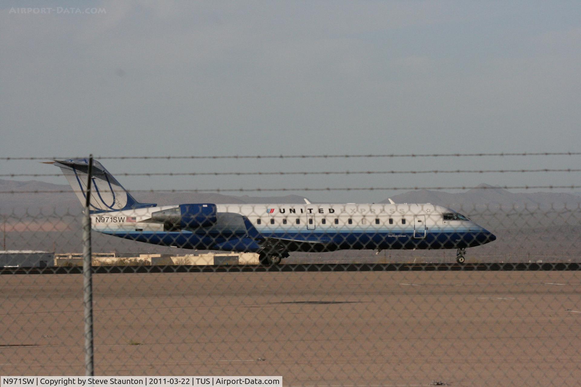N971SW, 2004 Canadair CL-600-2B19 Regional Jet CRJ-200LR C/N 7947, Taken at Tucson International Airport, in March 2011 whilst on an Aeroprint Aviation tour
