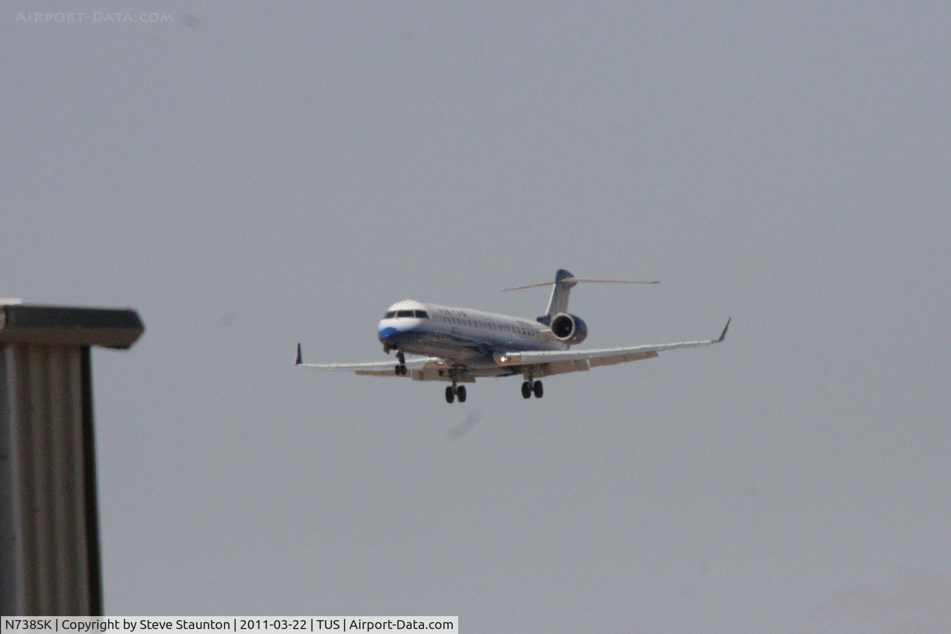 N738SK, 2005 Bombardier CRJ-700 (CL-600-2C10) Regional Jet C/N 10195, Taken at Tucson International Airport, in March 2011 whilst on an Aeroprint Aviation tour