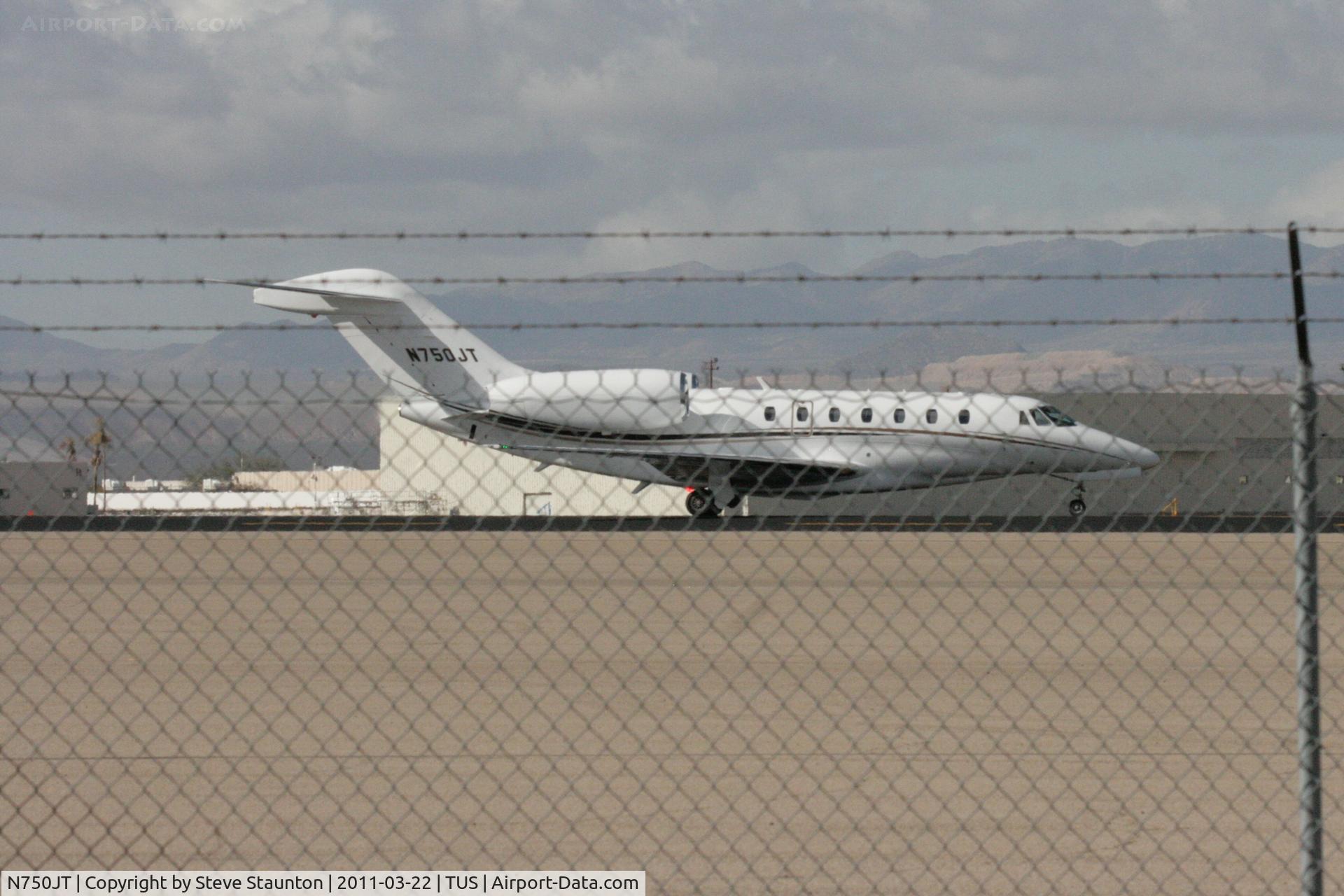 N750JT, Cessna 750 Citation X C/N 750-0302, Taken at Tucson International Airport, in March 2011 whilst on an Aeroprint Aviation tour