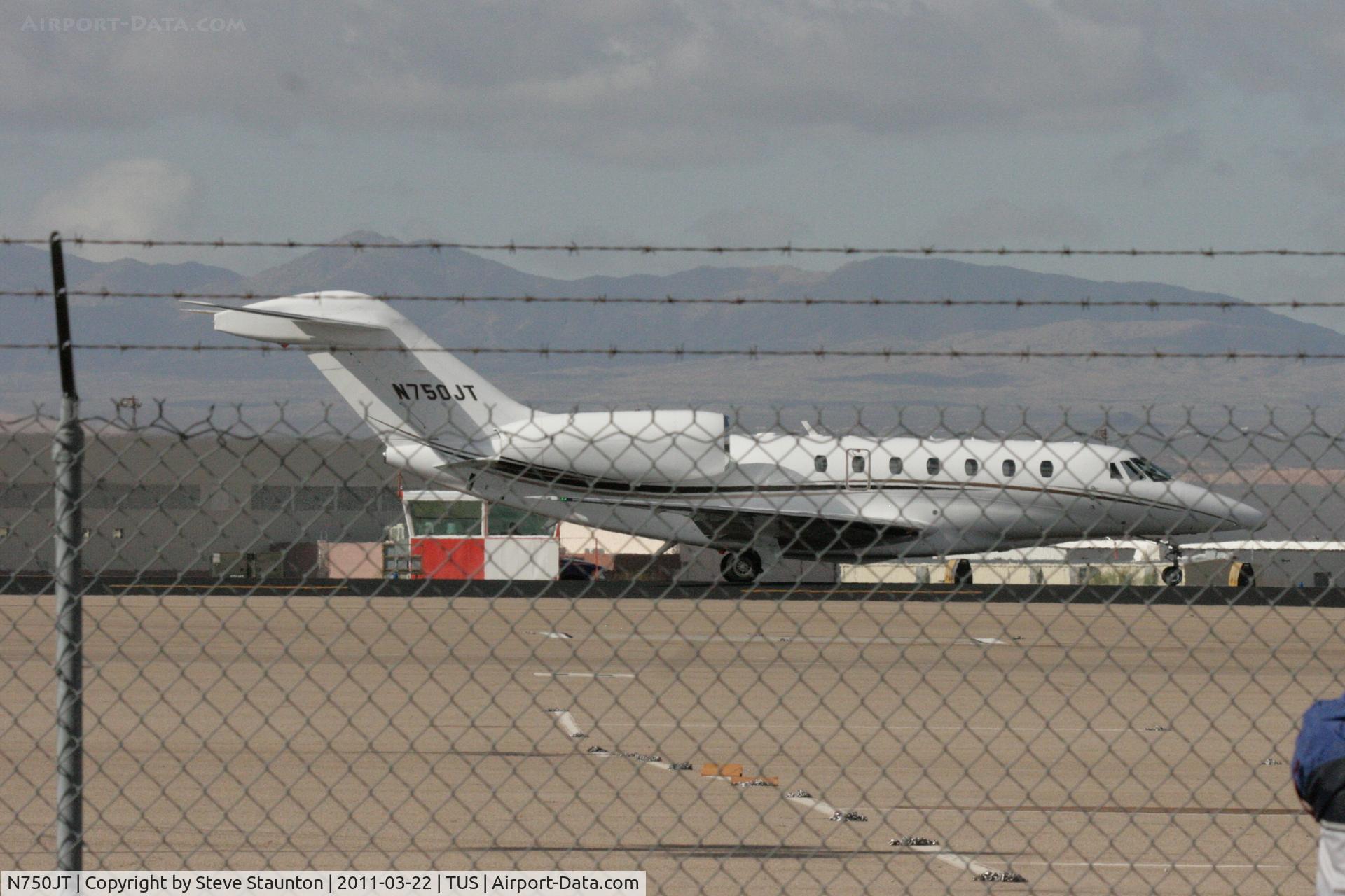 N750JT, Cessna 750 Citation X C/N 750-0302, Taken at Tucson International Airport, in March 2011 whilst on an Aeroprint Aviation tour