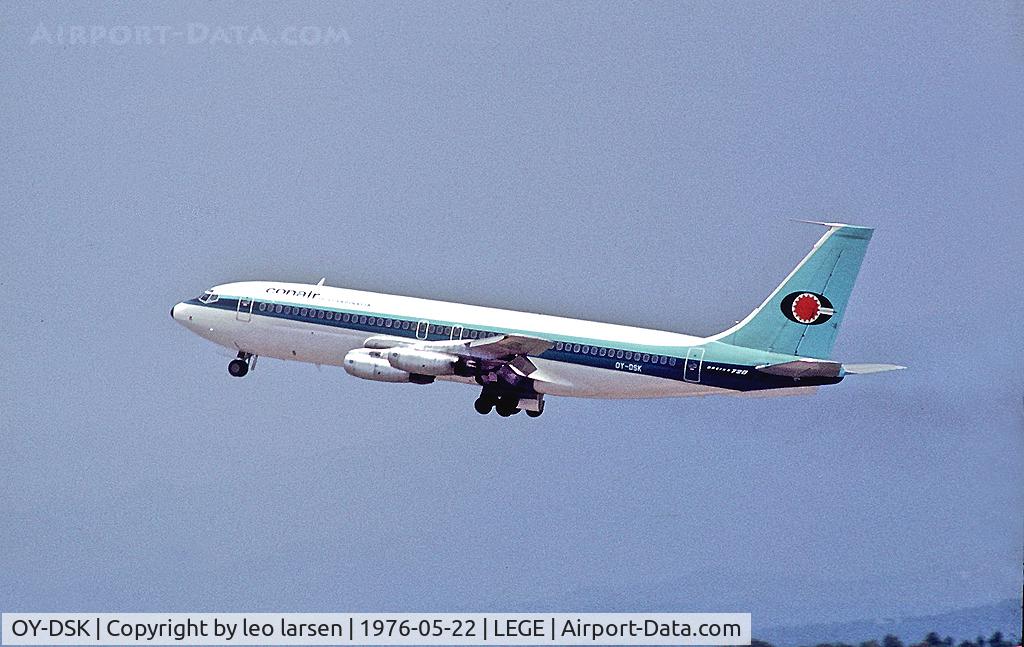 OY-DSK, 1961 Boeing 720-025 C/N 18157, T/O Gerona Spain 22.5.76
