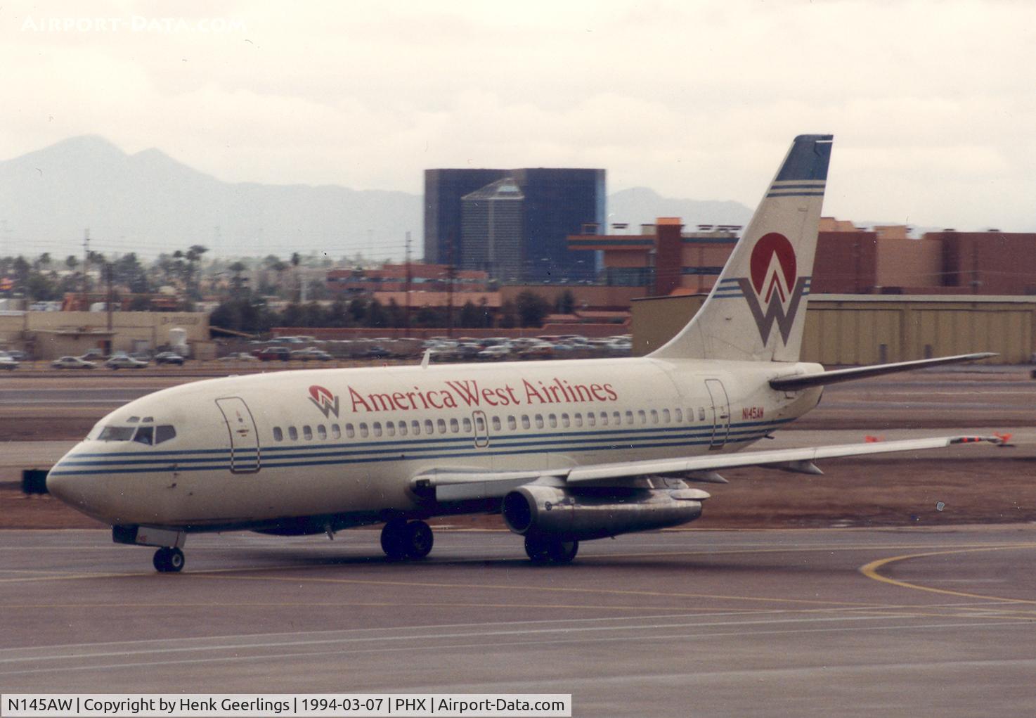 N145AW, 1969 Boeing 737-2A6 C/N 20194, America West Airlines