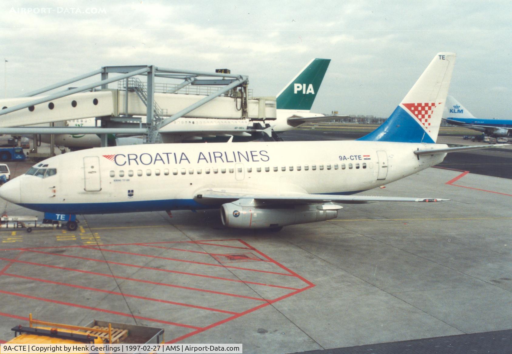 9A-CTE, 1982 Boeing 737-230 C/N 22634, Croatia Airlines