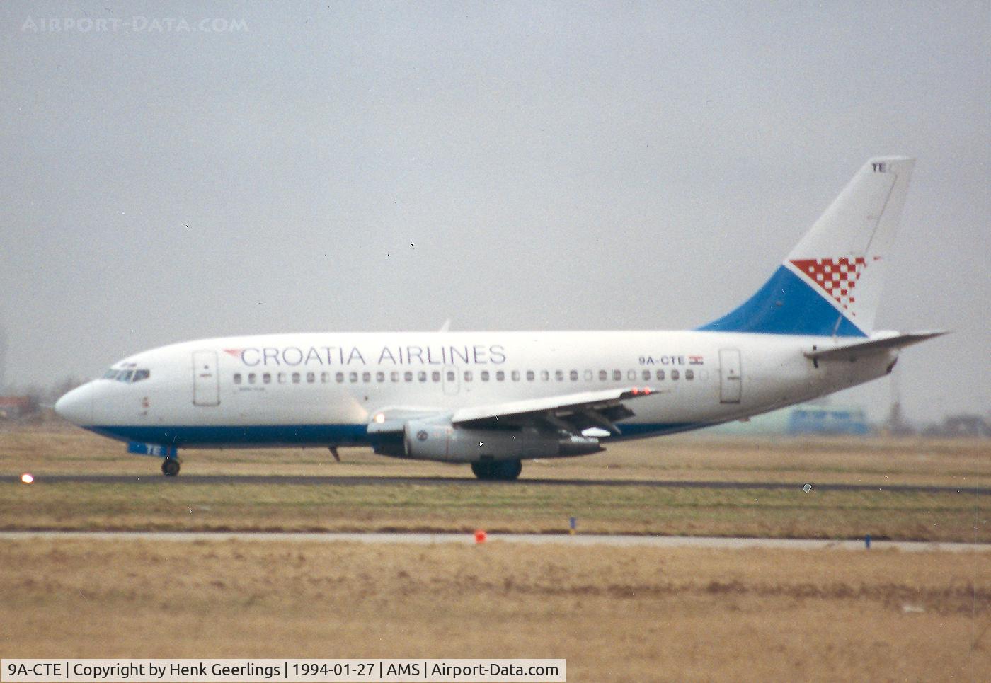9A-CTE, 1982 Boeing 737-230 C/N 22634, Croatia Airlines