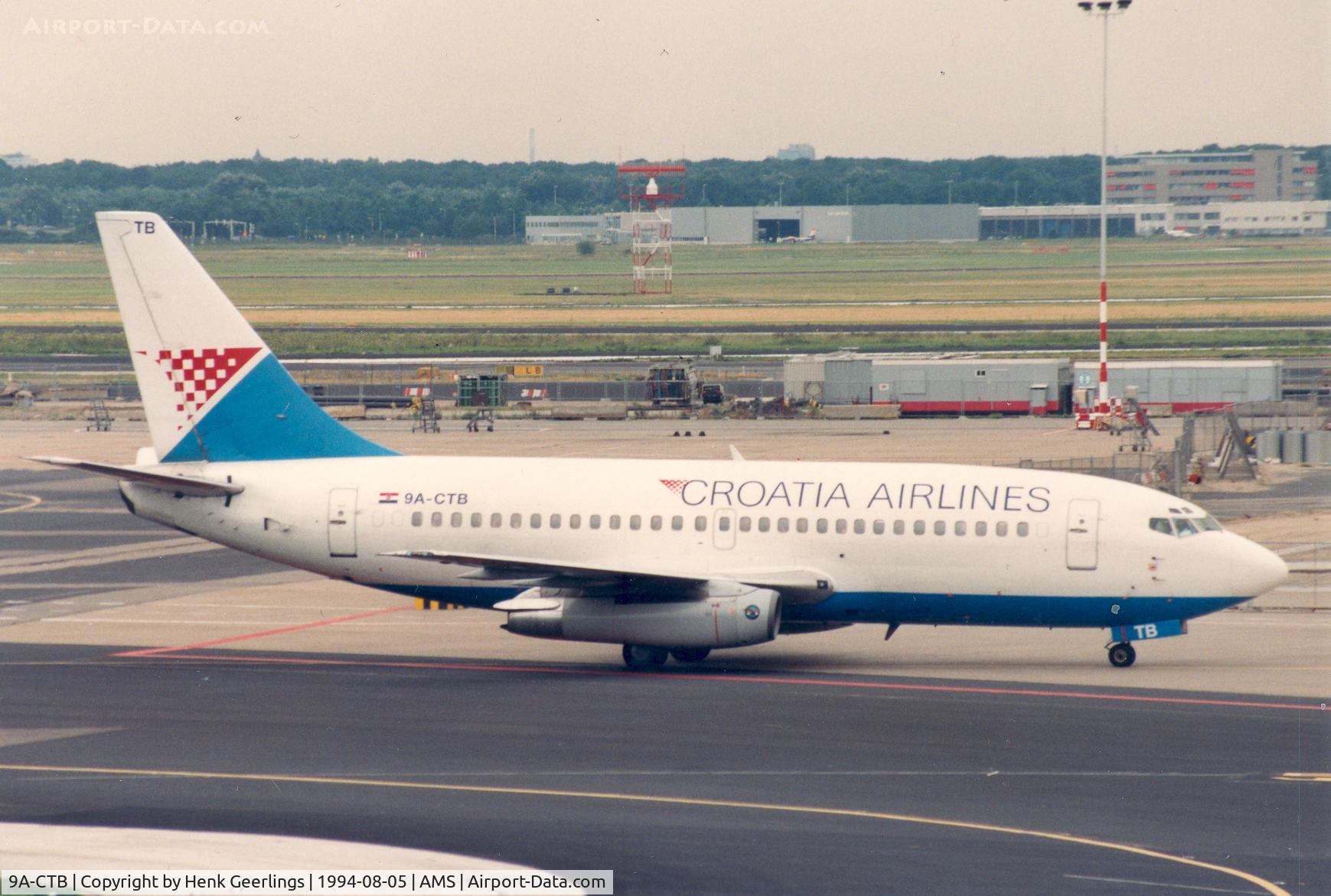 9A-CTB, 1980 Boeing 737-230 C/N 22116, Croatia Airlines