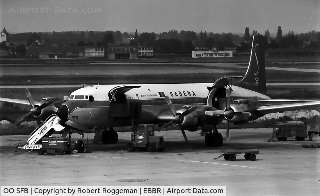 OO-SFB, 1956 Douglas DC-7C Seven Seas Seven Seas C/N 45158/744, Early 1960's.SABENA.DC-7CF.
