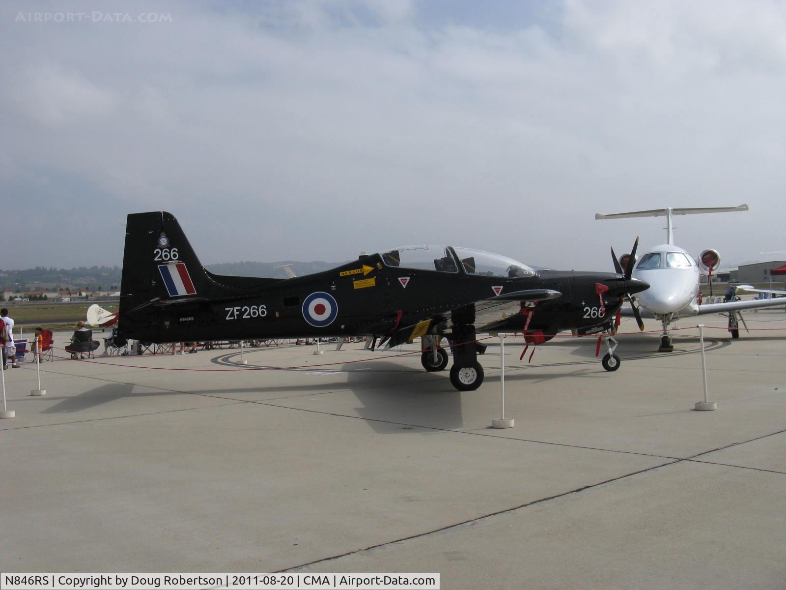 N846RS, 1990 Short S-312 Tucano T1 C/N S056/T50, Short Bros. PLC S312 TUCANO T1 Mk.1, one Garrett TPE331-12B Turboprop 1,100 shp in RAF livery, Martin-Baker MB 8LC Ejection Seats