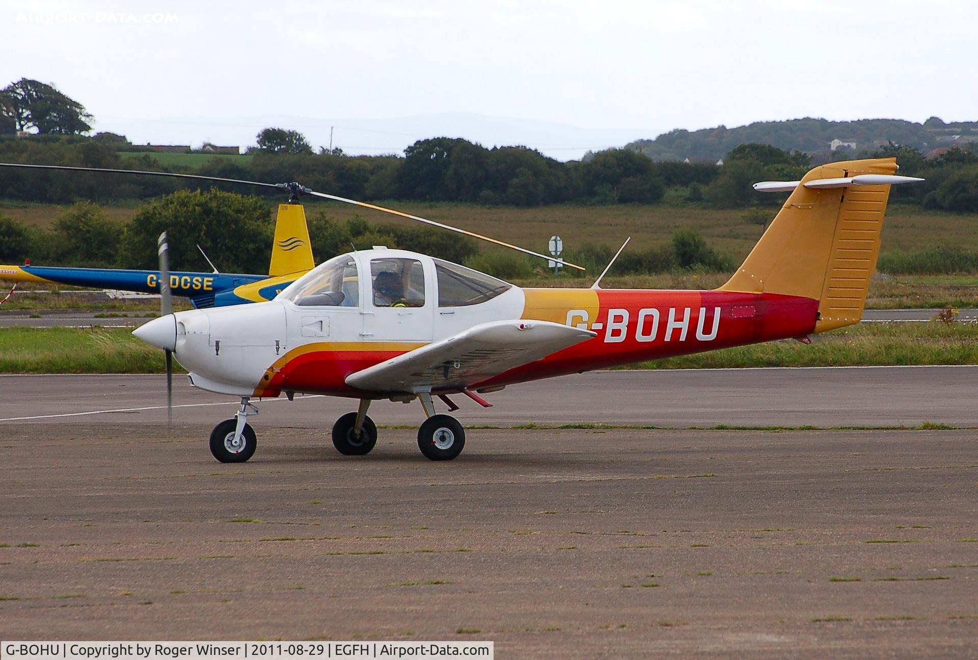 G-BOHU, 1980 Piper PA-38-112 Tomahawk Tomahawk C/N 38-80A0031, Resident Piper Tomahawk operated by Cambrian Flying Club.