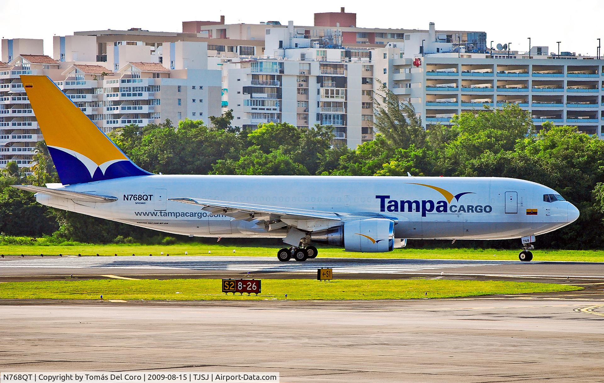 N768QT, 1987 Boeing 767-241 C/N 23803, Tampa Colombia Boeing 767-241/ER(BDSF) N768QT (cn 23803/161)

San Juan - Luis Munoz Marin International (Isla Verde) (SJU / TJSJ)
Puerto Rico, August 15, 2009

Photo: TDelCoro