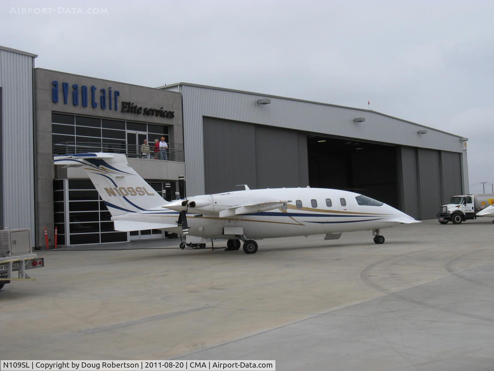 N109SL, 2004 Piaggio P-180 Avanti C/N 1092, 2004 Piaggio P.180 AVANTI canard, two P&W(C)PT6A-66 Turboprop pushers, 1,485 shp each flat rated at 850 shp each, five-blade props, max speed 455 mph.