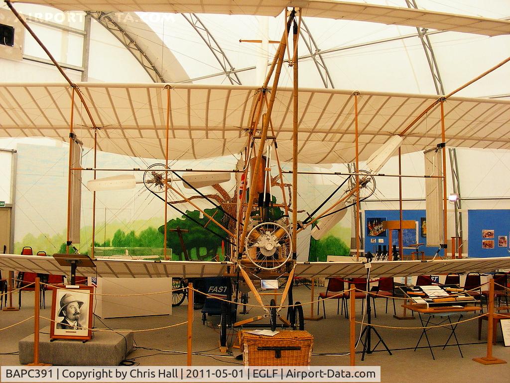 BAPC391, British Army Aircraft Cody 1A Replica C/N 1A, Full size replica of British Army Aircraft Number 1A in which Samuel Franklin Cody, on 16 October, 1908  made the first powered, controlled flight in the UK of a heavier than air machine.
