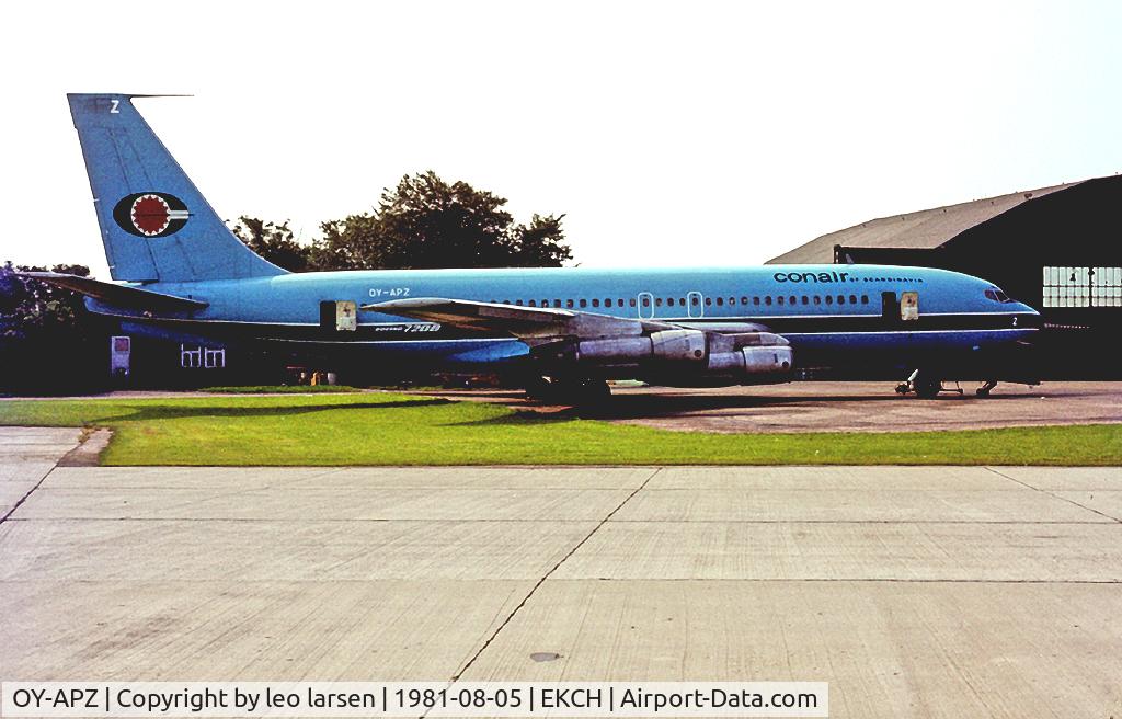 OY-APZ, 1961 Boeing 720-051B C/N 18384, CPH 5.8.81 stil in basic Maersk c/s