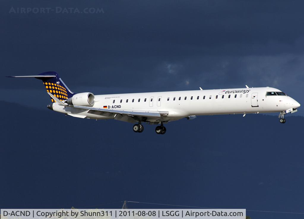 D-ACND, 2009 Bombardier CRJ-701 (CL-600-2C10) Regional Jet C/N 15238, Landing rwy 23