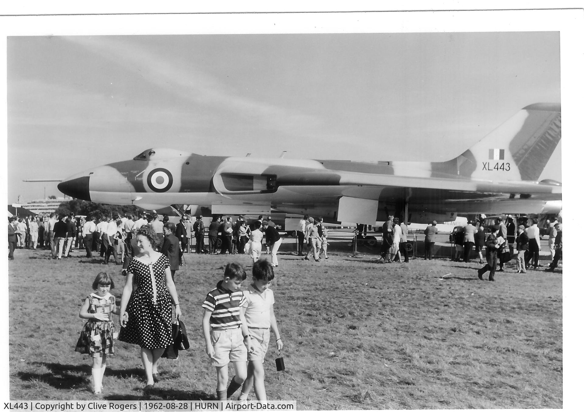XL443, 1962 Avro Vulcan B.2 C/N Set 46, Photo taken by myself on a visit to the Hurn (Bournemouth) Air Show.