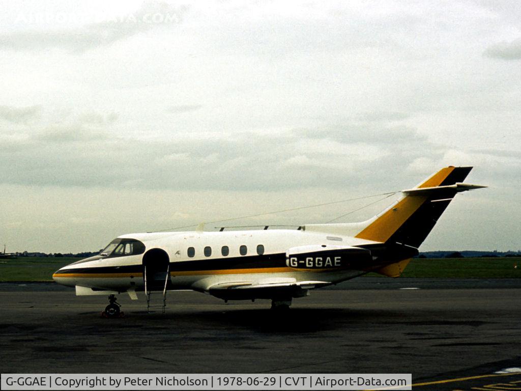 G-GGAE, 1969 Hawker Siddeley HS.125 Series 3B/RA C/N 25157, HS.125 Series 3B-RA seen at Coventry in the Summer of 1978.