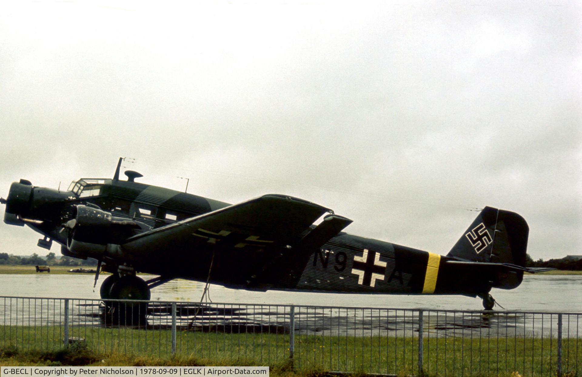 G-BECL, 1952 Junkers (CASA) 352L (Ju-52) C/N 103, CASA 352L formerly of the Spanish Air Force as seen at Blackbushe in the Summer of 1978.