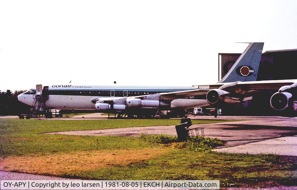 OY-APY, 1961 Boeing 720-051B C/N 18421, Copenhagen Kastrup 5.8.81