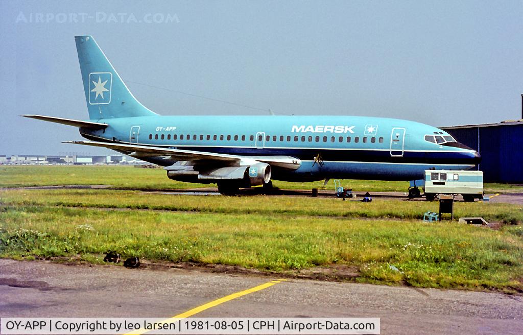 OY-APP, 1980 Boeing 737-2L9 C/N 22406, CPH Copenhagen Kastrup 5.8.81
