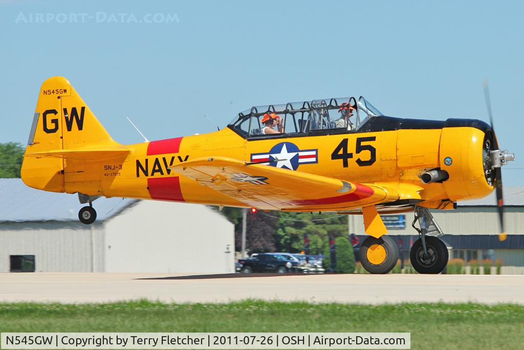 N545GW, 1942 North American SNJ-3 Texan Texan C/N 42-17575, 1942 North American/whiteford G A NA AT 6/SNJ, c/n: 42-17575 at 2011 Oshkosh
