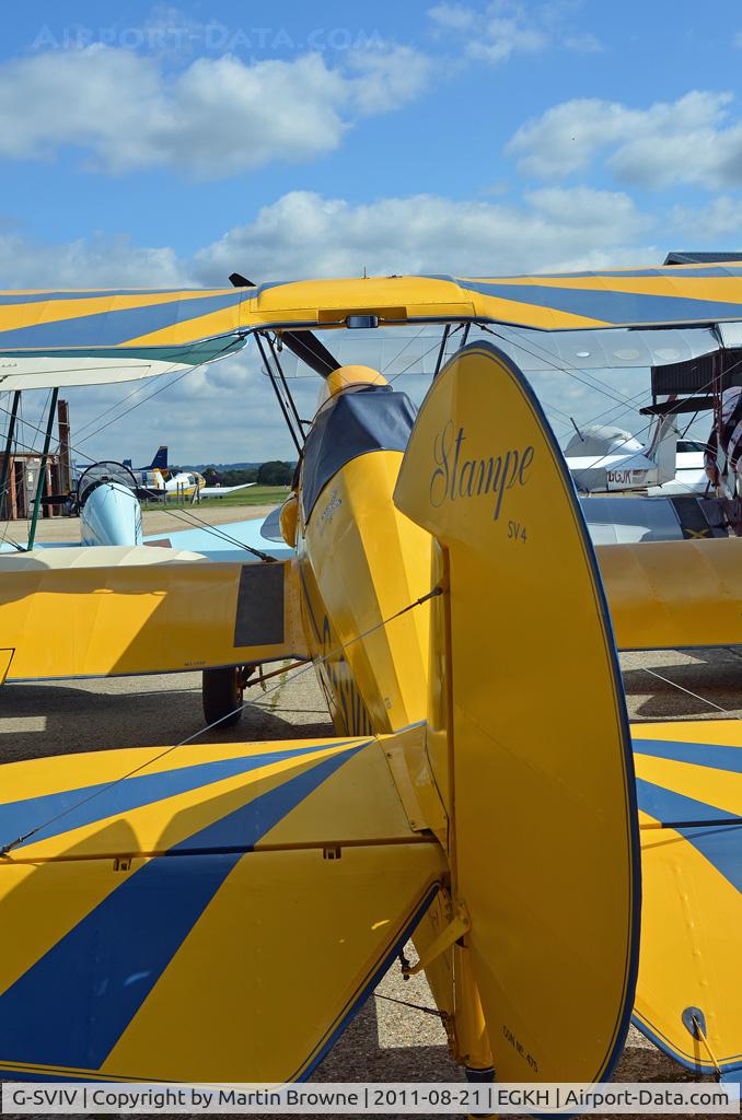 G-SVIV, 1948 Stampe-Vertongen SV-4C C/N 475, ANGLE SHOT
