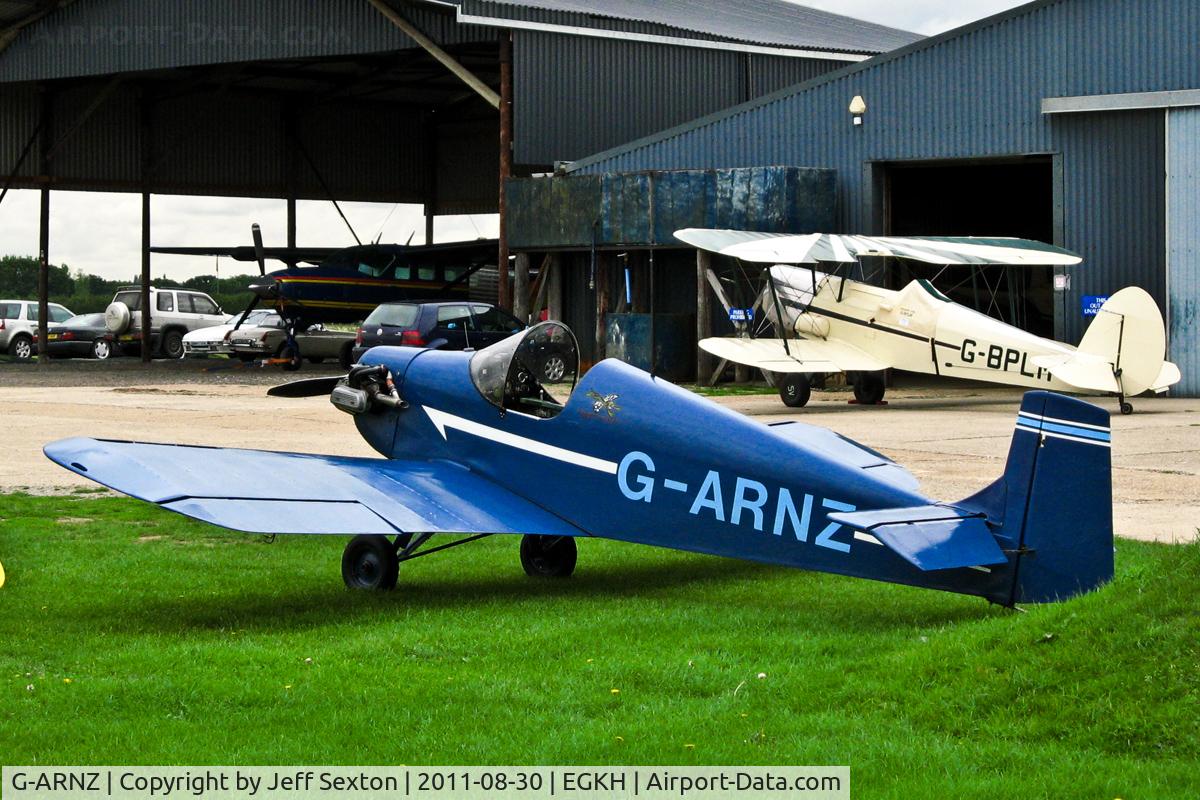 G-ARNZ, 1961 Rollason Druine D.31 Turbulent C/N PFA 579, Parked at Headcorn, Kent UK