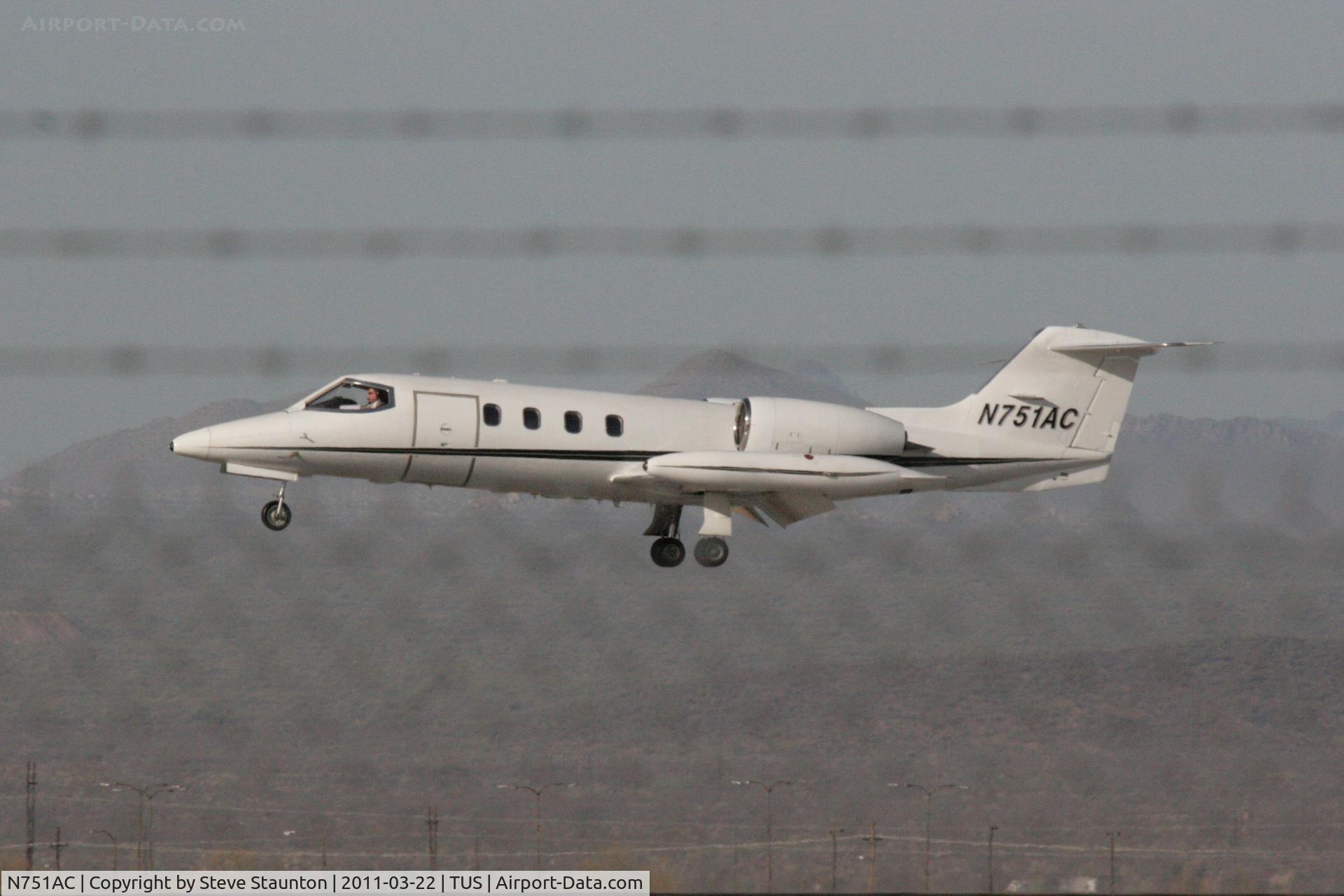 N751AC, 1977 Gates Learjet 35A C/N 101, Taken at Tucson International Airport, in March 2011 whilst on an Aeroprint Aviation tour