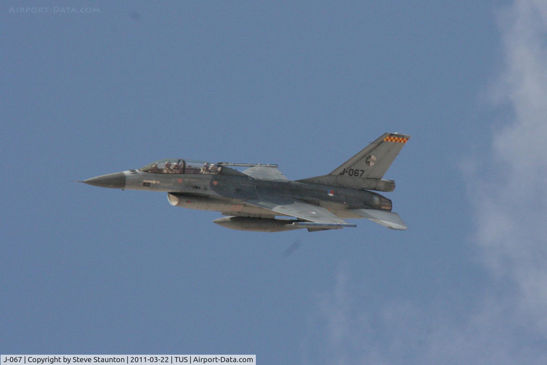 J-067, General Dynamics F-16BM C/N F-16BM Fighting Falcon, Taken at Tucson International Airport, in March 2011 whilst on an Aeroprint Aviation tour