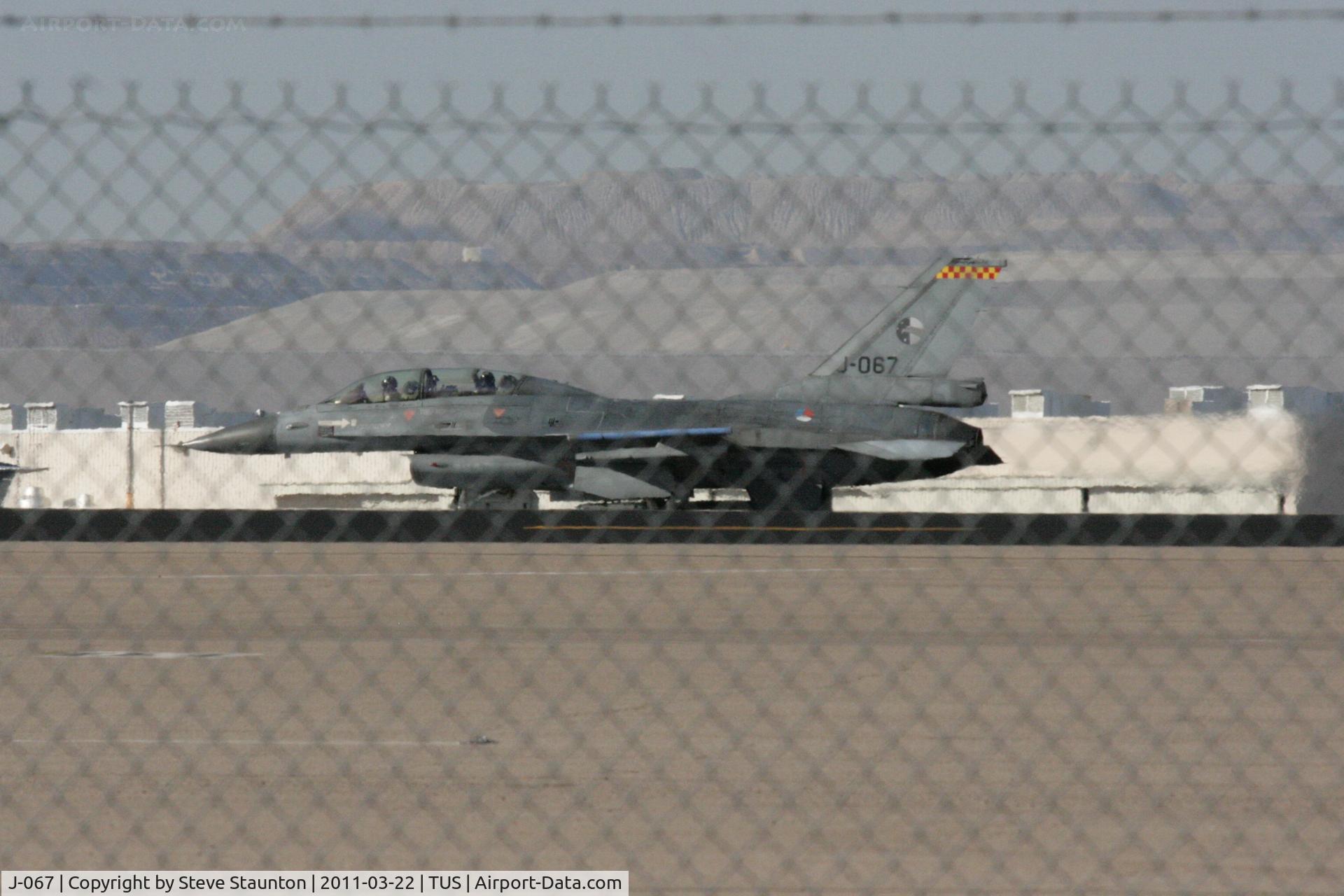 J-067, General Dynamics F-16BM C/N F-16BM Fighting Falcon, Taken at Tucson International Airport, in March 2011 whilst on an Aeroprint Aviation tour