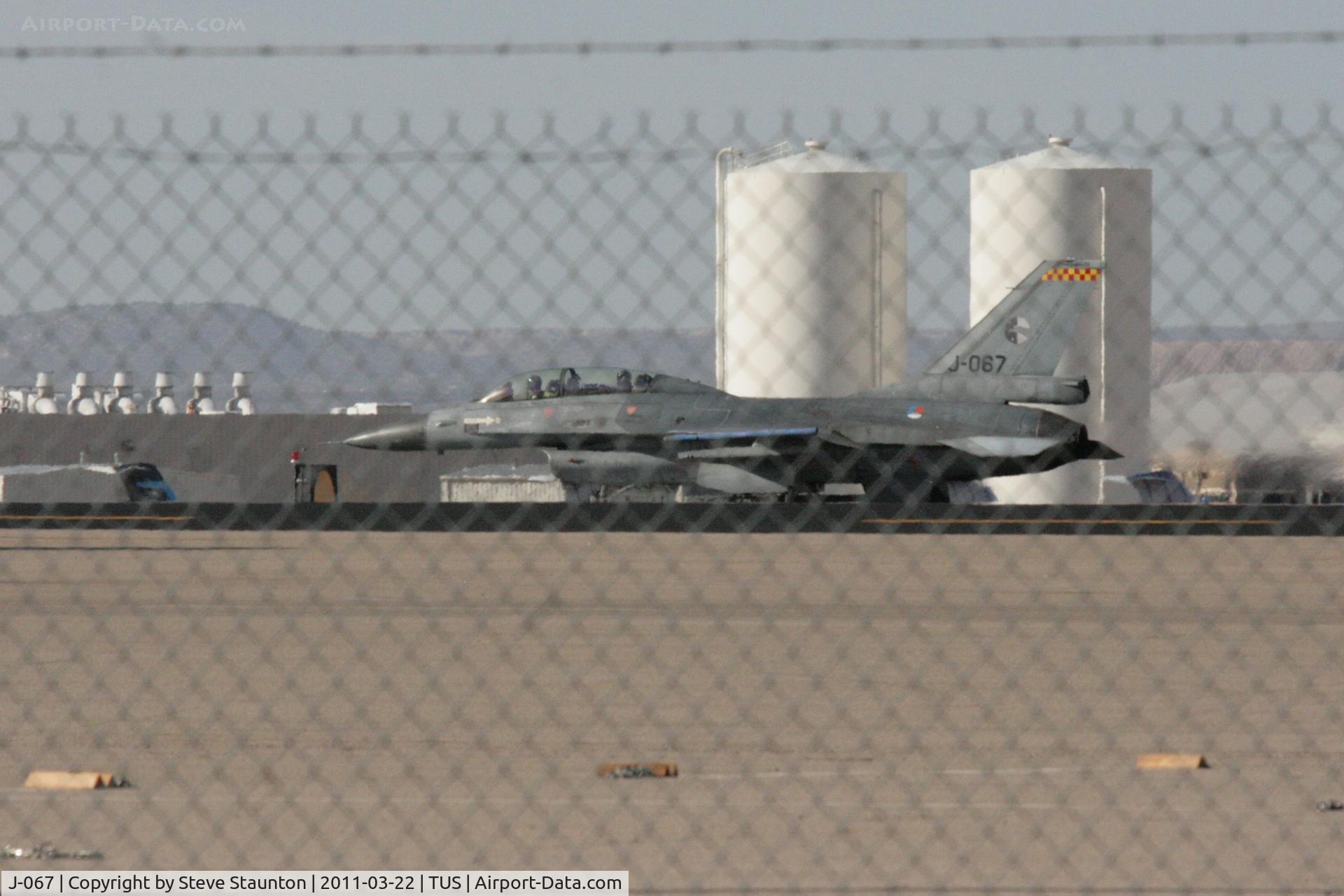 J-067, General Dynamics F-16BM C/N F-16BM Fighting Falcon, Taken at Tucson International Airport, in March 2011 whilst on an Aeroprint Aviation tour