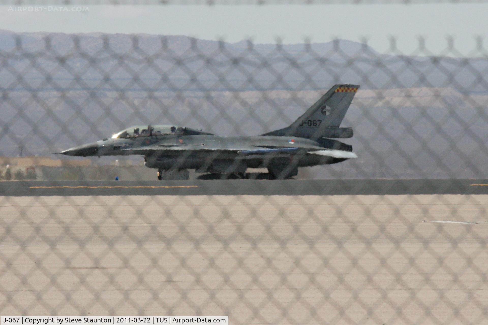 J-067, General Dynamics F-16BM C/N F-16BM Fighting Falcon, Taken at Tucson International Airport, in March 2011 whilst on an Aeroprint Aviation tour