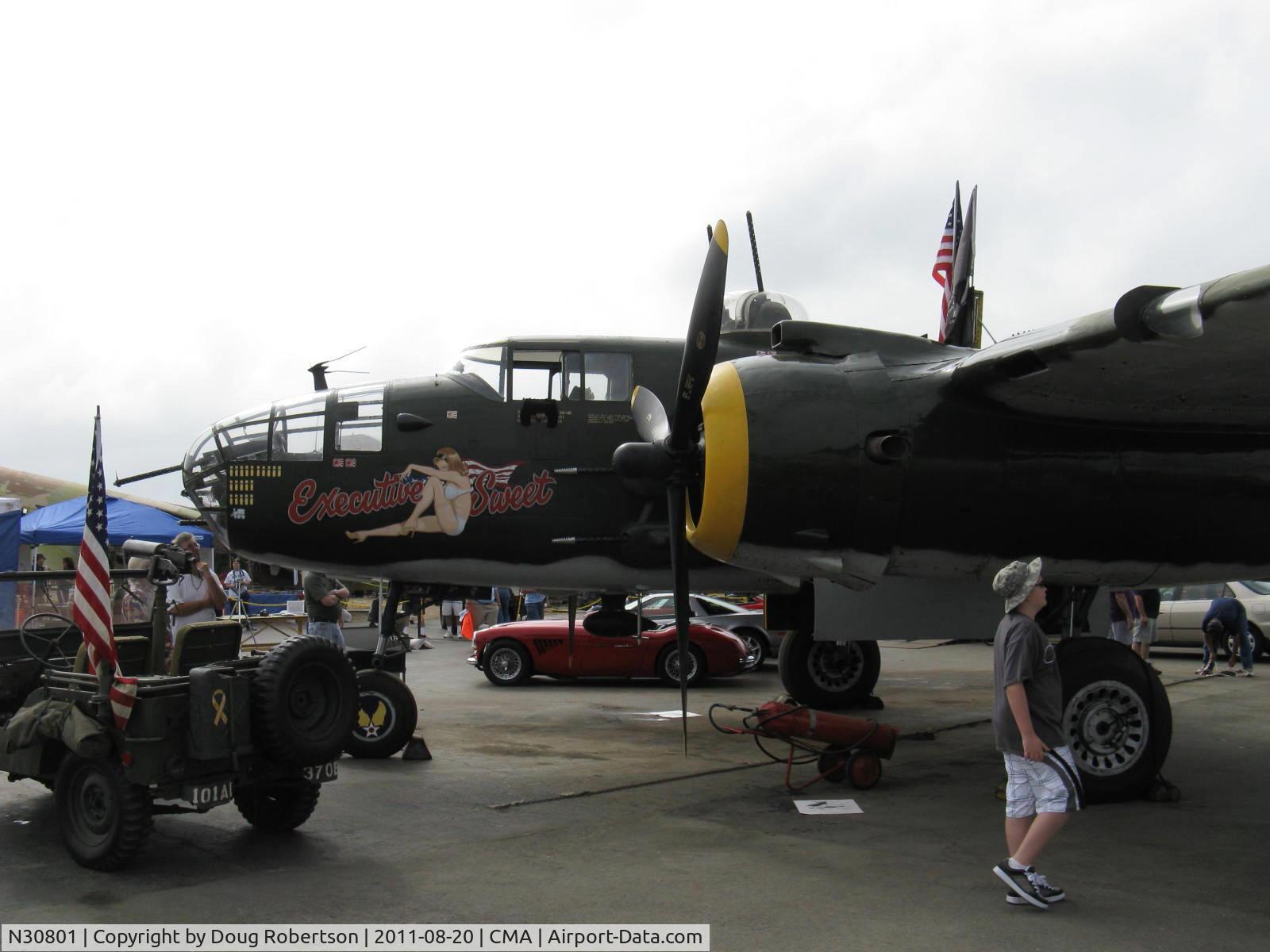 N30801, 1944 North American TB-25N Mitchell C/N 108-34076, 1944 North American TB-25N MITCHELL 'Executive Sweet', two Wright Cyclone R-2600s 1,700 Hp each, logo