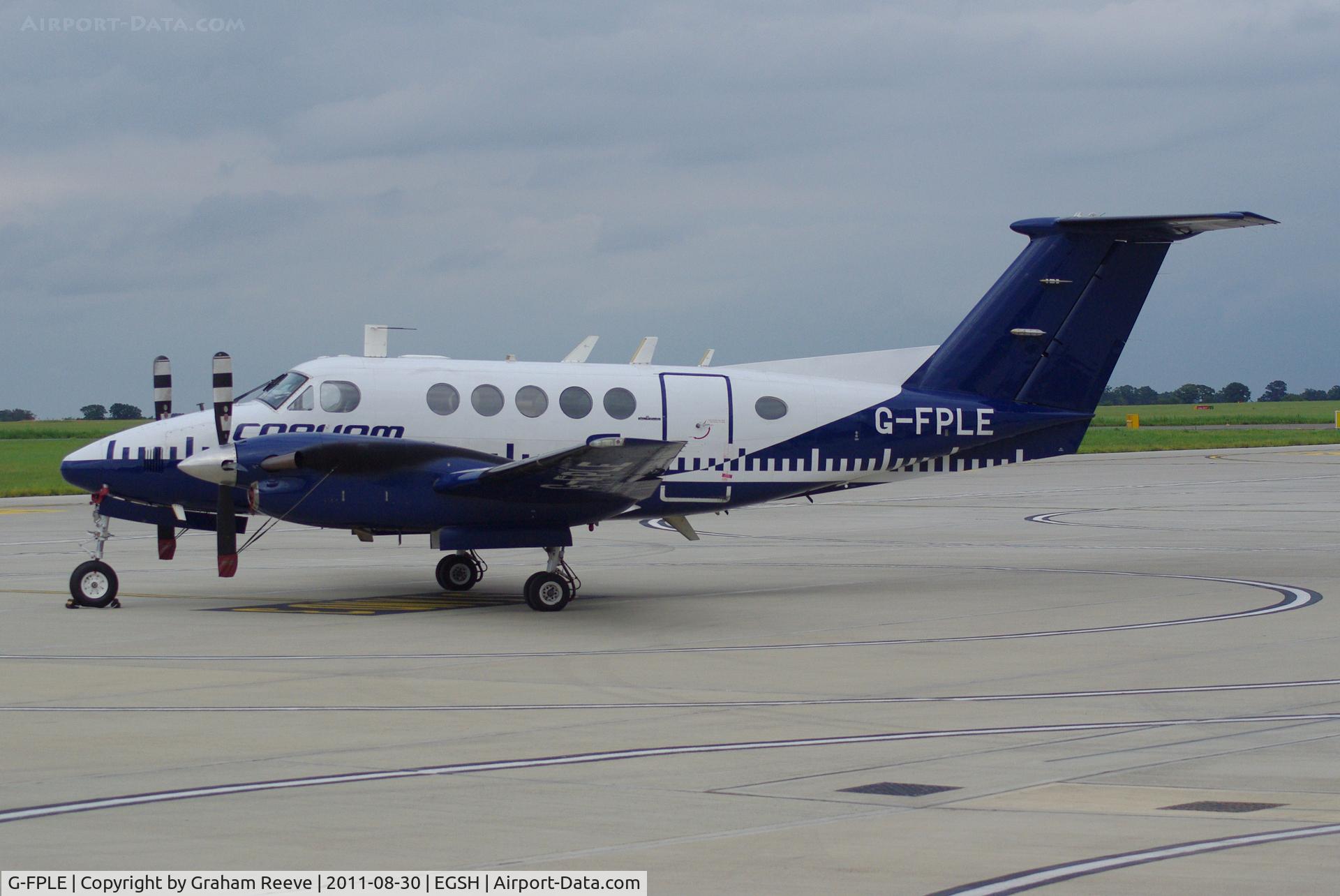 G-FPLE, 1986 Beech B200 King Air C/N BB-1256, Parked at Norwich.