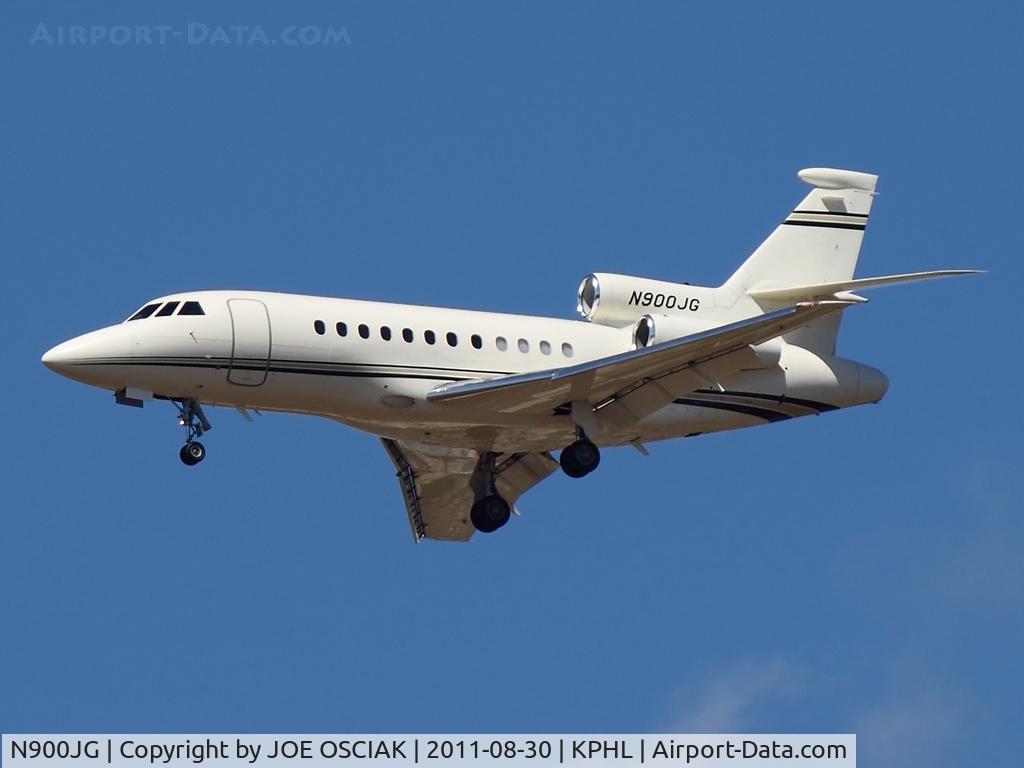 N900JG, 2006 Dassault Falcon 900EX C/N 168, Arriving into Philly