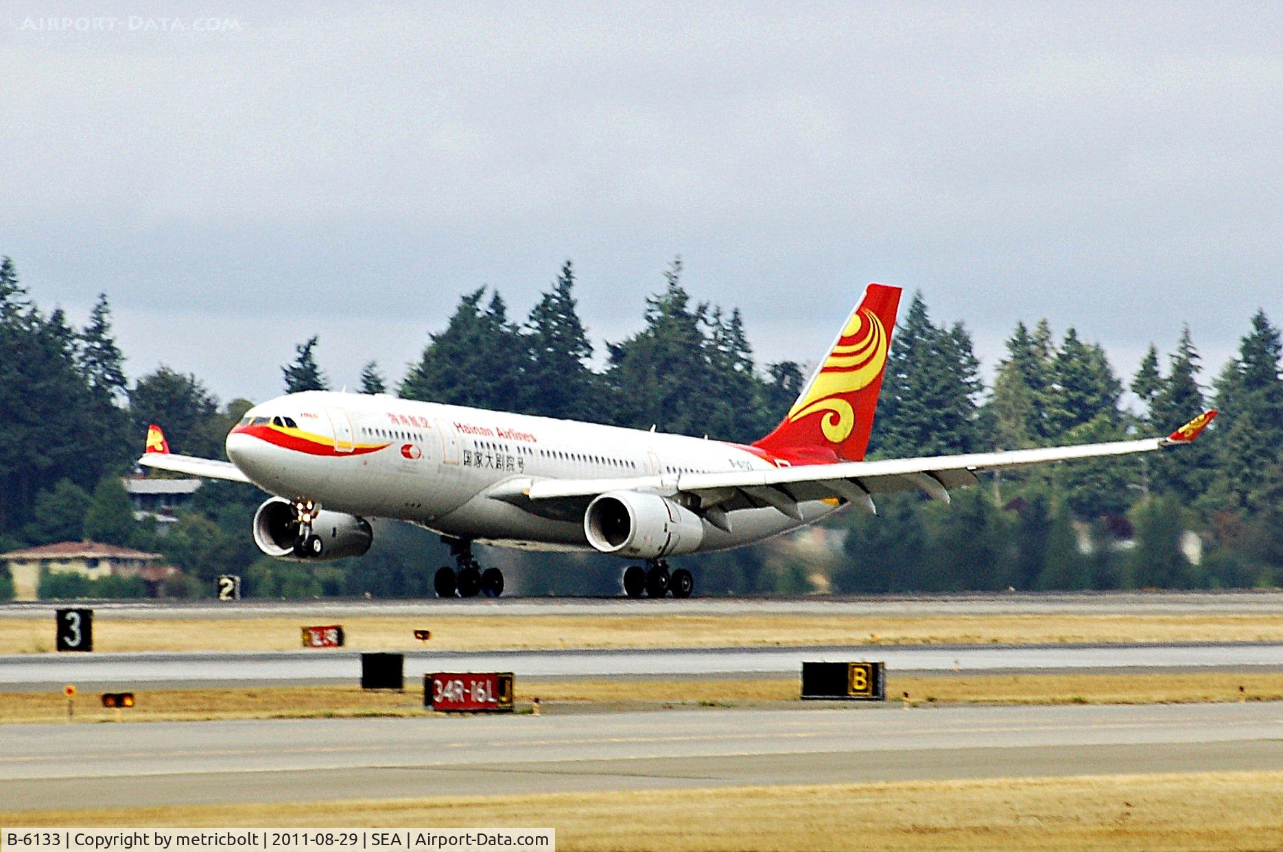 B-6133, 2009 Airbus A330-243 C/N 982, Landing at SEA